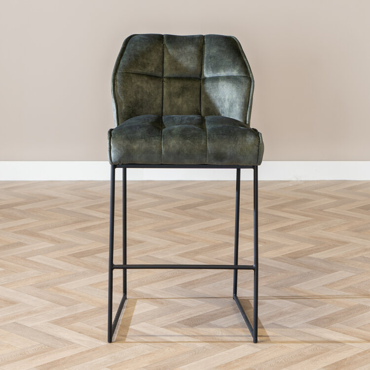 Barhocker Janna Samt grün 82 cm