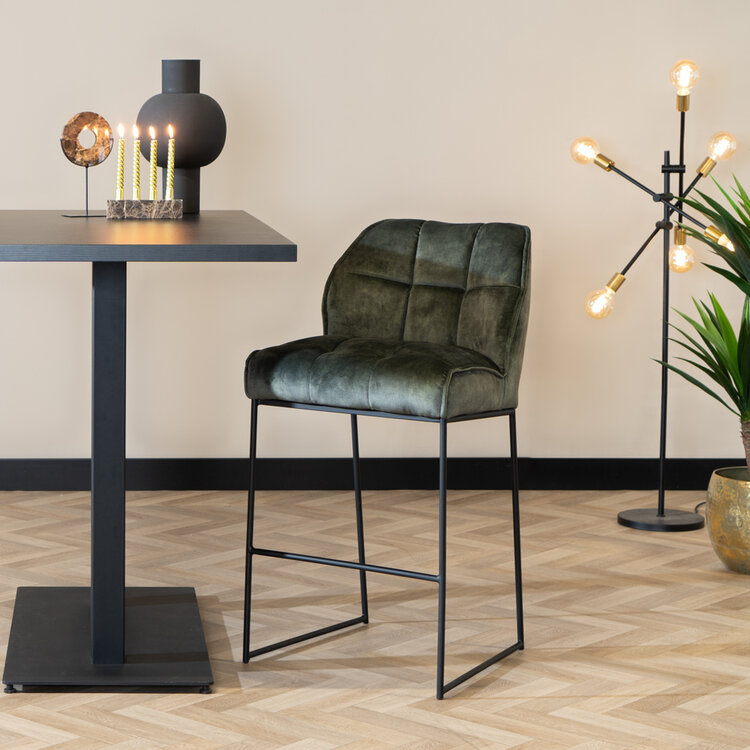 Barhocker Janna Samt grün 82 cm