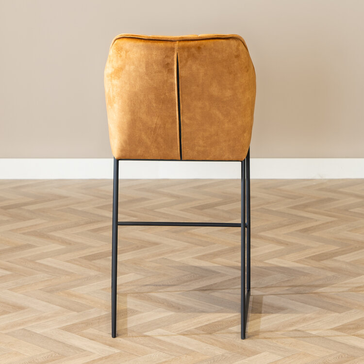 Barhocker Janna Samt gelb 82 cm