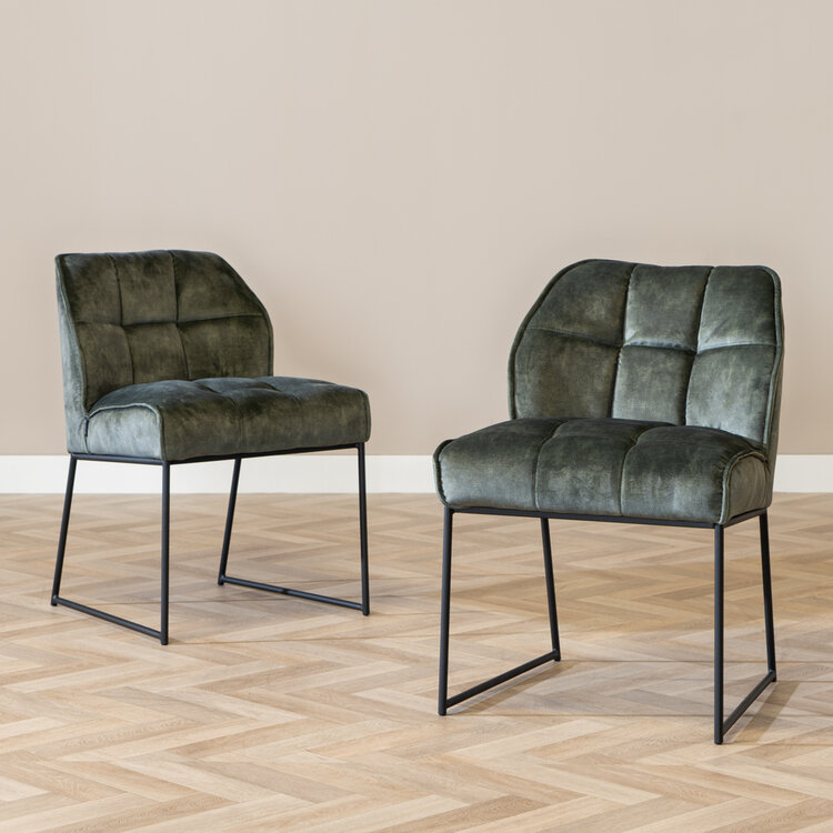 Esszimmerstuhl Samt Janna grün