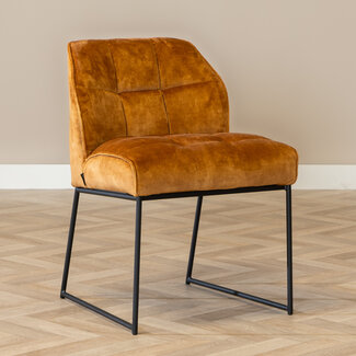 Esszimmerstuhl Samt Janna gelb