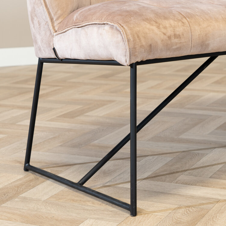 Esszimmerbank Samt Janna taupe 185 cm