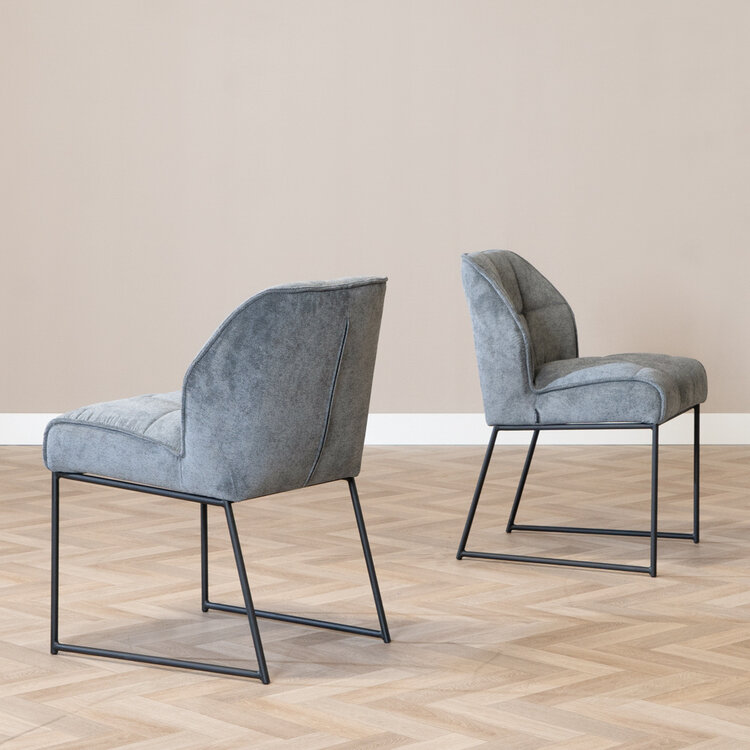 Esszimmerstuhl Stoff Jelle anthrazit