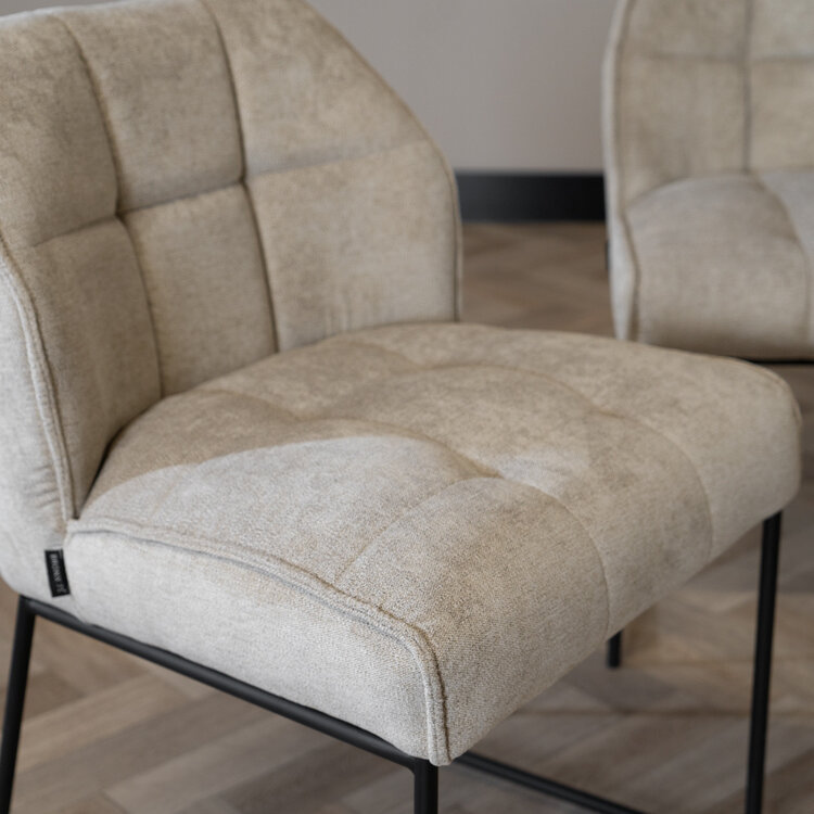 Esszimmerstuhl Stoff Jelle taupe