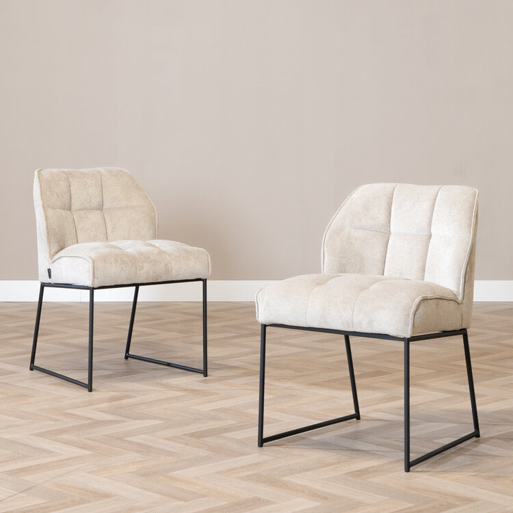 Esszimmerstuhl Stoff Jelle taupe