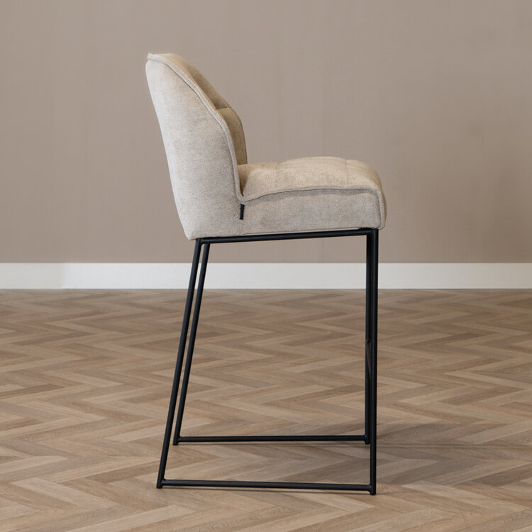 Barhocker Stoff Jelle taupe 82 cm