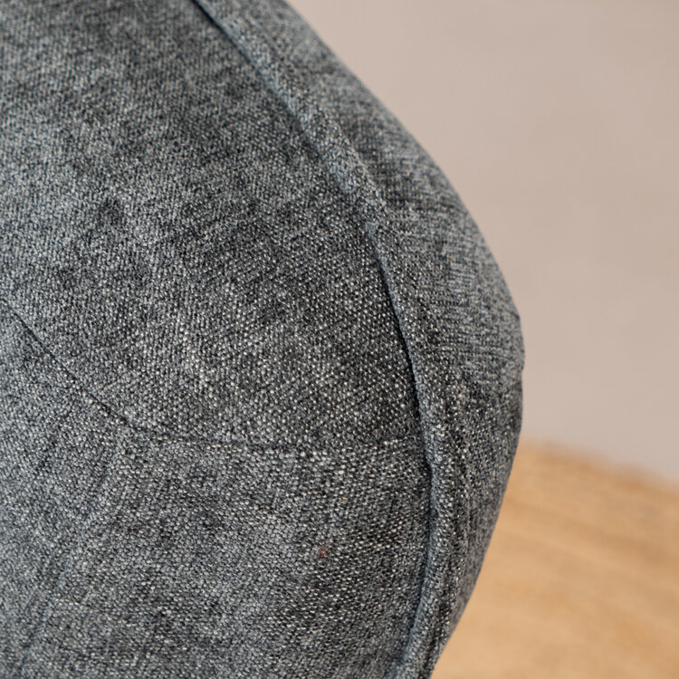 Esszimmerstuhl Mila mit Rollen Stoff anthrazit