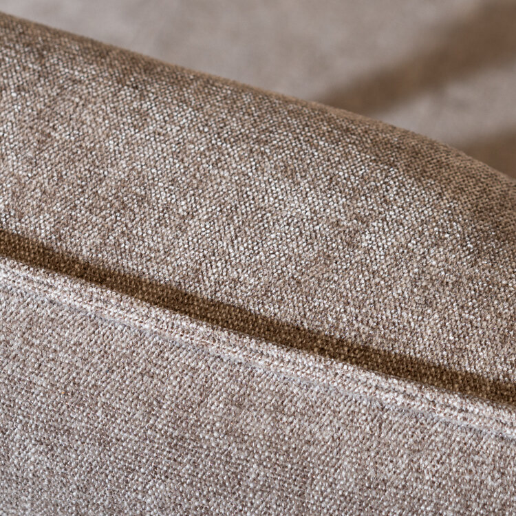 Esszimmerstuhl Mila mit Rollen Stoff taupe