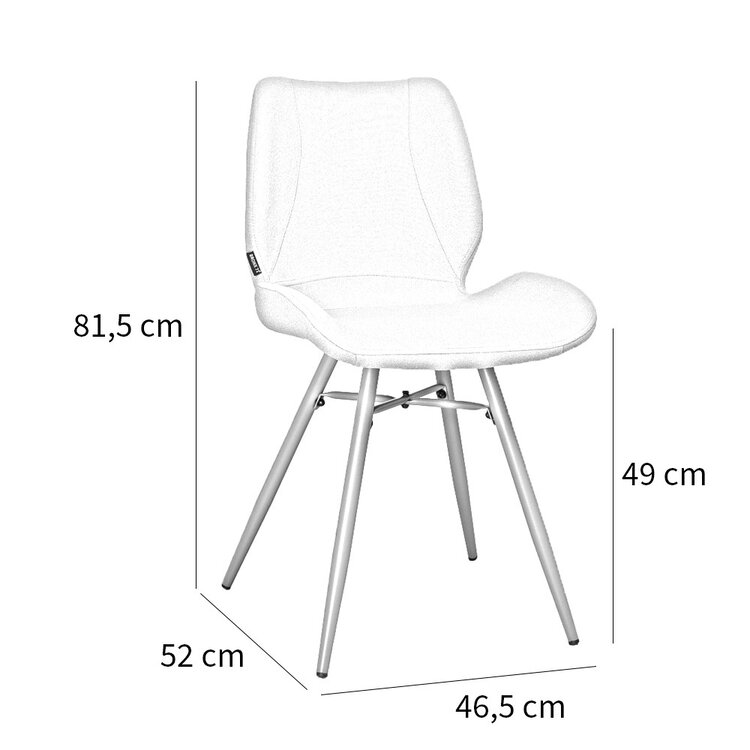 Esszimmerstuhl Jena recycelter Stoff taupe