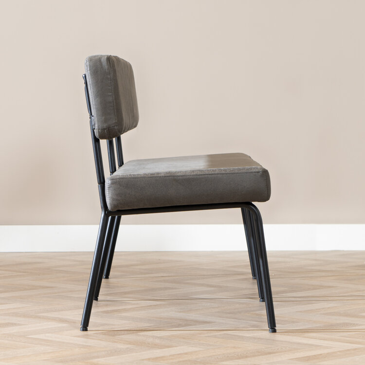 Esszimmerbank Leder Espen anthrazit 160 cm