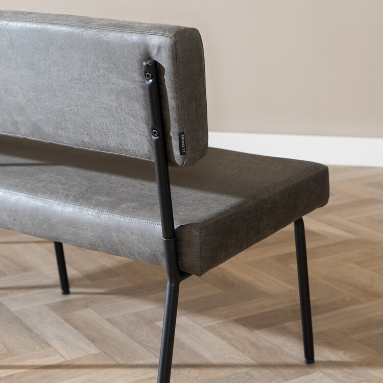 Esszimmerbank Leder Espen anthrazit 160 cm