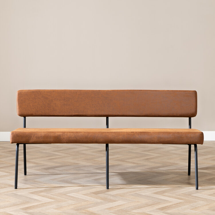 Esszimmerbank Leder Espen cognac 160 cm