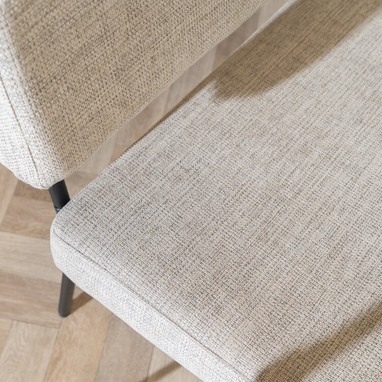 Esszimmerbank recycelter Stoff Espen taupe 160 cm