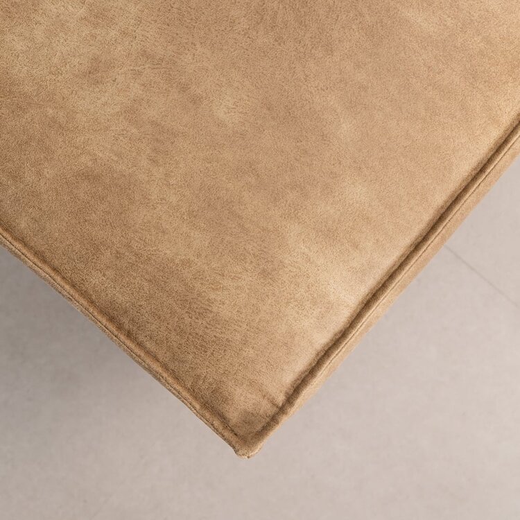 Hocker Kansas Eco-Leder beige