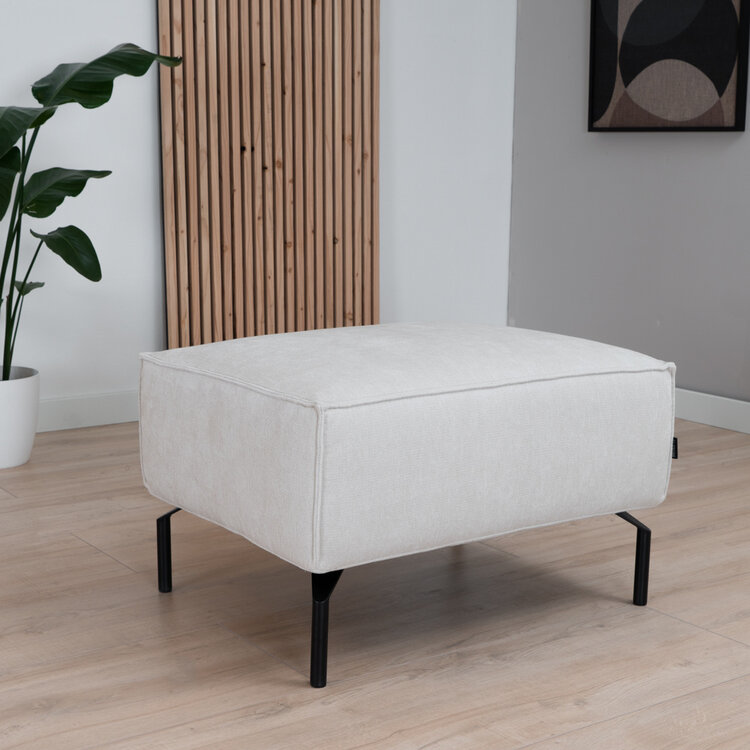 Hocker Kansas Stoff beige