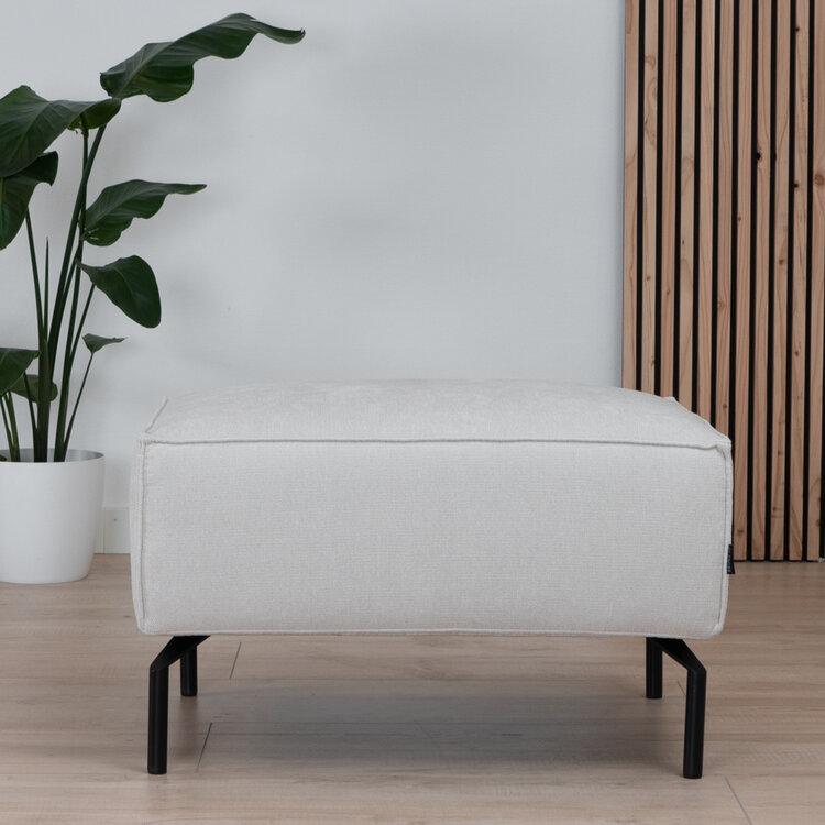 Hocker Kansas Stoff beige