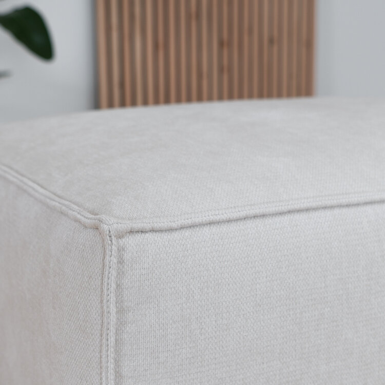 Hocker Kansas Stoff beige