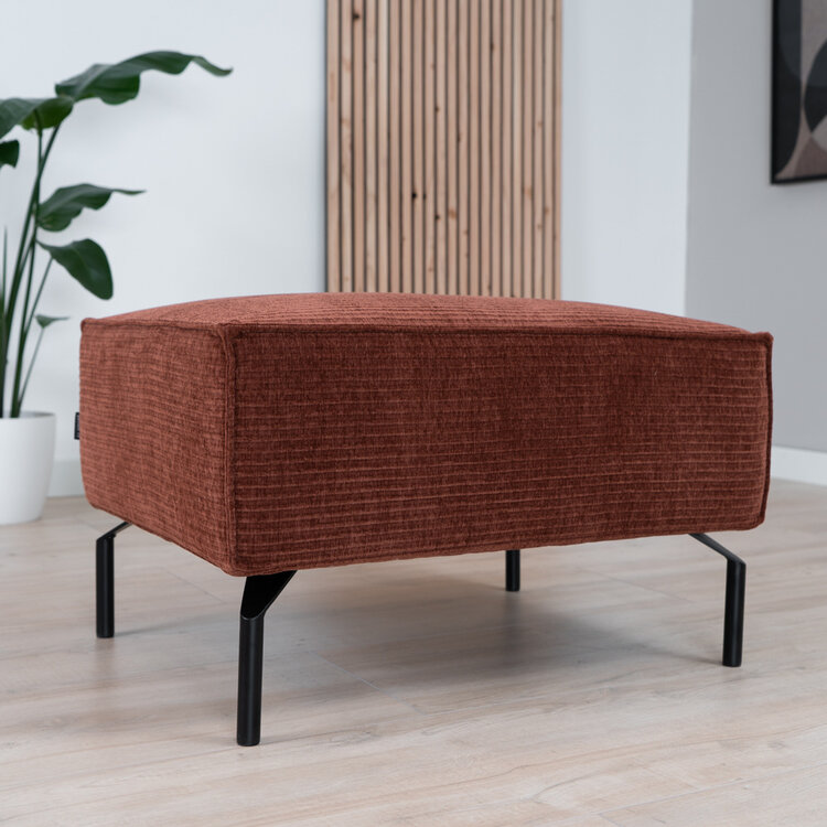 Chenille Hocker Kansas kupfer