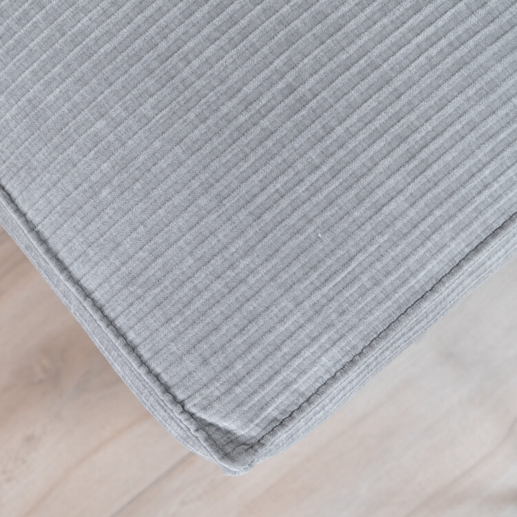 Chenille Hocker Kansas hellgrau