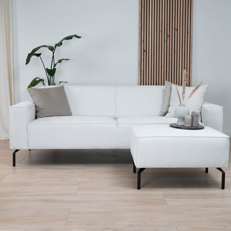 Hocker Kansas Stoff off white