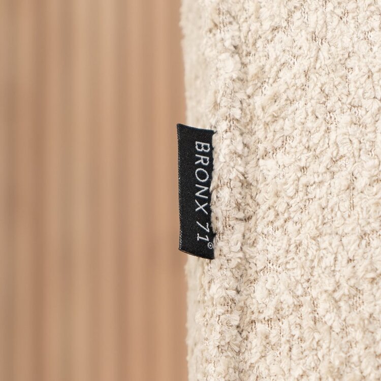 Bouclé Hocker Vegas rechteckig taupe