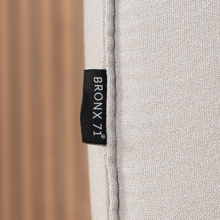 Stoff Hocker Vegas rechteckig hellgrau