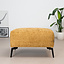 Chenille Hocker Vegas rechteckig ockergelb/cognac
