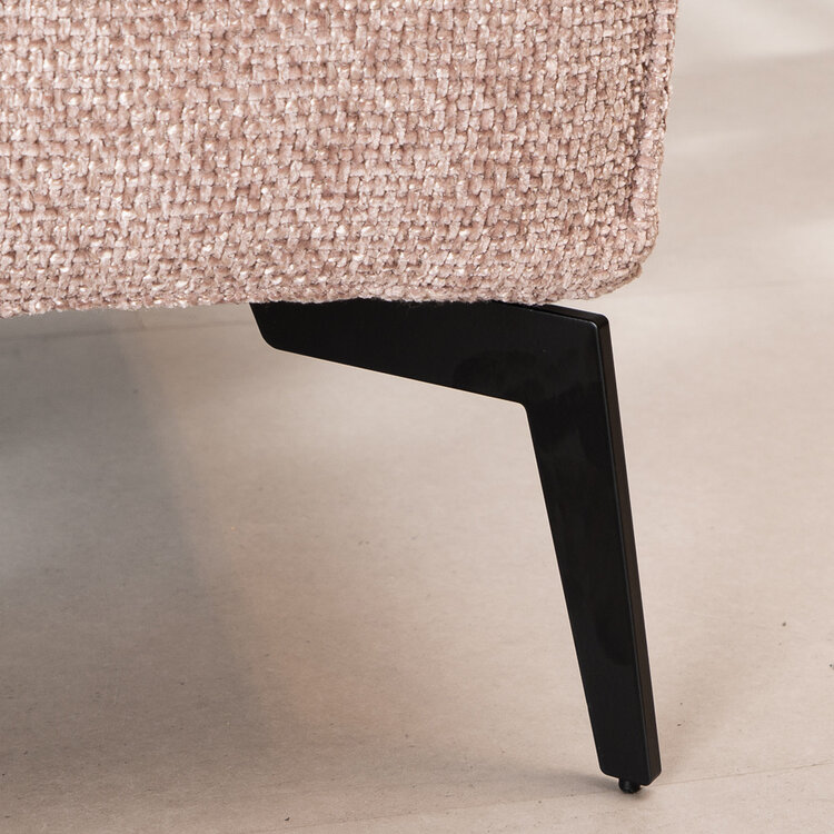 Chenille Hocker Vegas rechteckig rosa