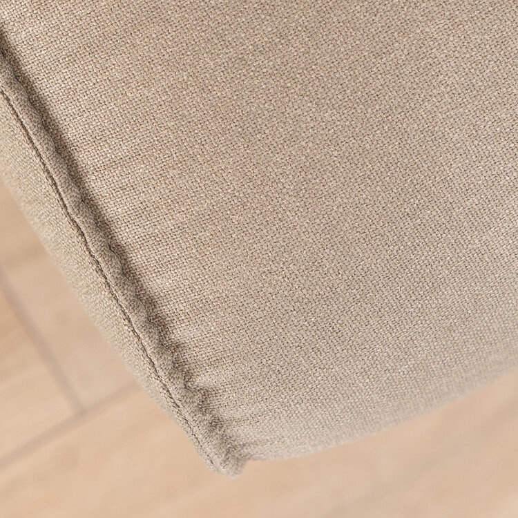 Stoff Hocker Vegas rechteckig taupe