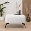 Stoff Hocker Vegas rechteckig off white