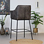 Barhocker Aaron Microfaser mit Armlehne anthrazit 82cm