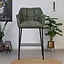 Barhocker Aaron Microfaser mit Armlehne olivgrün 82cm