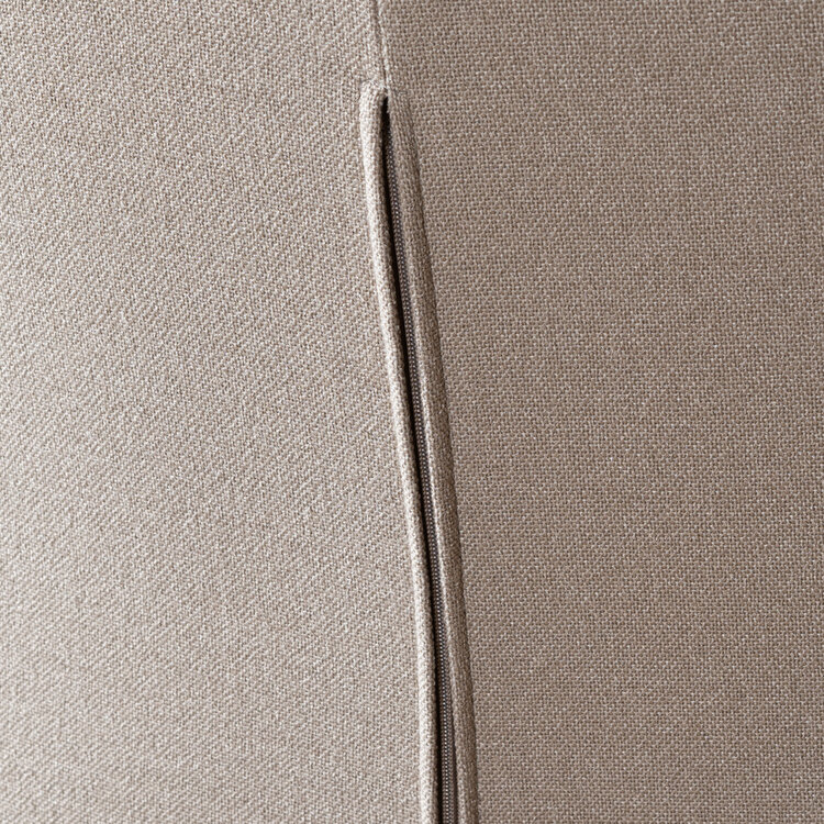 Esszimmerstuhl Isak recycelter Stoff mit Rollen taupe