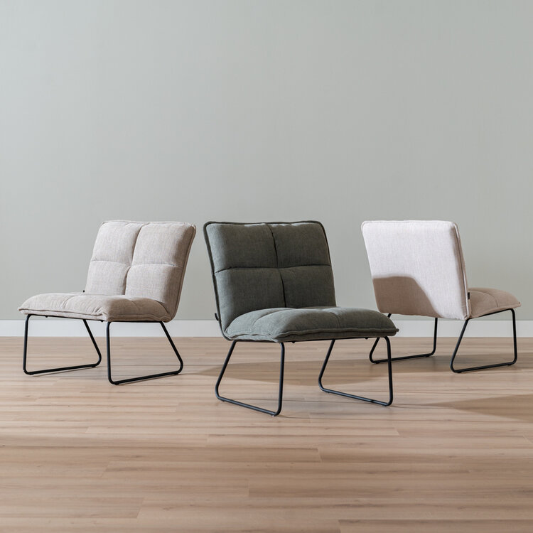 Sessel Joran recycelter Stoff taupe