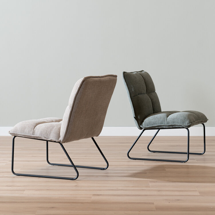 Sessel Joran recycelter Stoff taupe