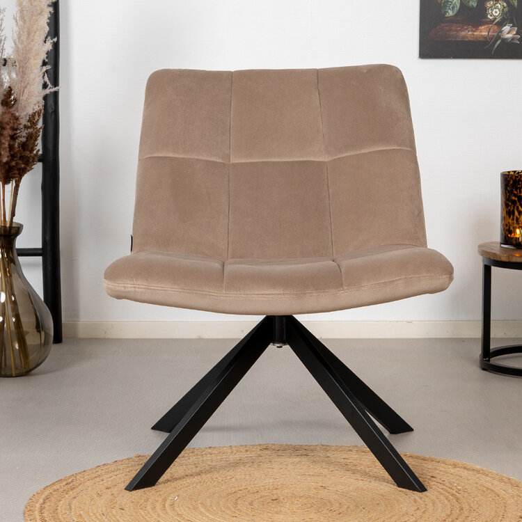Samt Sessel Eevi taupe drehbar