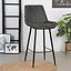 Barhocker Brooke Microfaser anthrazit 74 cm