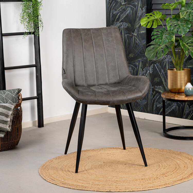 Esszimmerstuhl Microfaser Brooke anthrazit