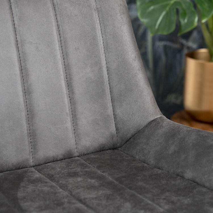 Esszimmerstuhl Microfaser Brooke anthrazit