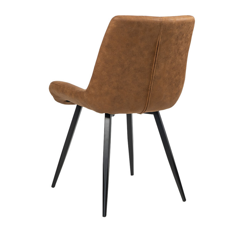 Esszimmerstuhl Microfaser Brooke cognac