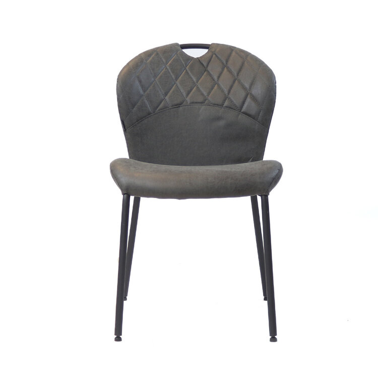 Esszimmerstuhl Fay anthrazit Eco-Leder stapelbar