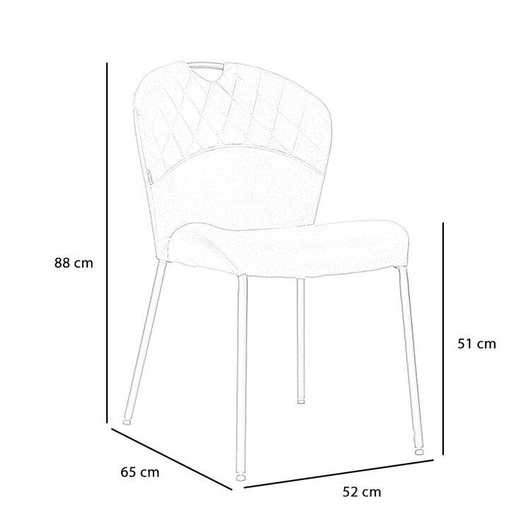 Esszimmerstuhl Fay cognac Eco-Leder stapelbar