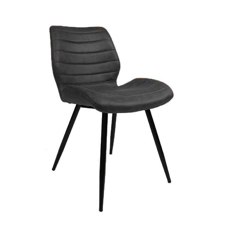 Esszimmerstuhl Microfaser Morris anthrazit