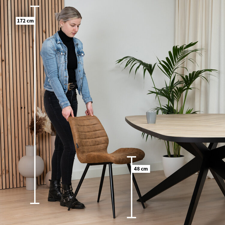 Esszimmerstuhl Microfaser Morris anthrazit