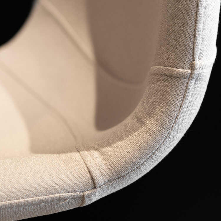 Barhocker Eva off white recycelter Stoff 60 - 76 cm