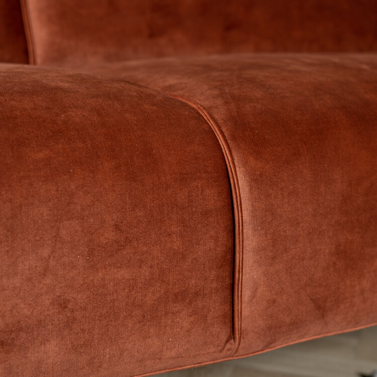 Ecksofa Vegas Samt kupfer links/rechts