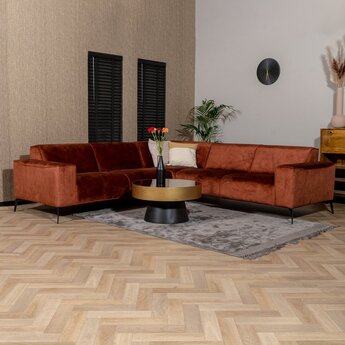 Ecksofa Vegas Samt kupfer links/rechts