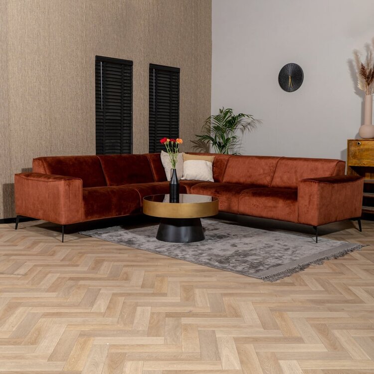 Ecksofa Vegas Samt kupfer links/rechts