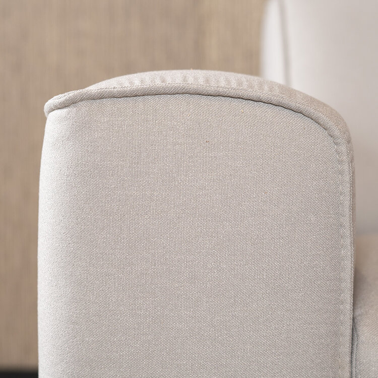 Ecksofa Vegas Stoff hellgrau links/rechts