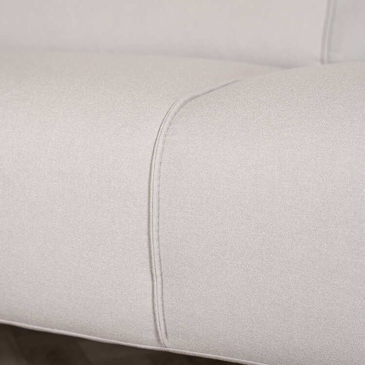 Ecksofa Vegas Stoff hellgrau links/rechts